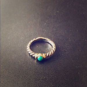 David Yurman Turquoise Hampton Stack Ring